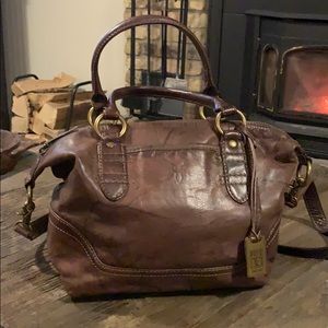 Frye brown Italian Leather crossbody bag